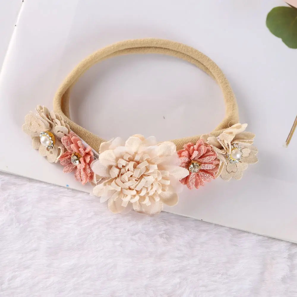 3pcs Baby Girl Headband set Cute Baby Elastic Hair Band Newborn Head Flower Toddler Headband Headwear Kids Accessories