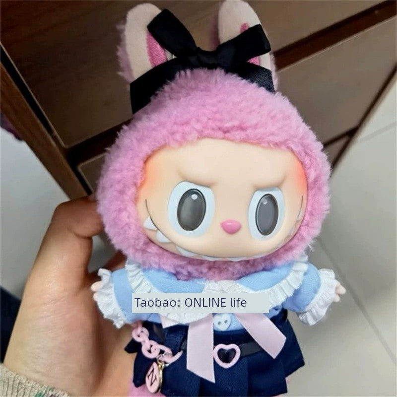 Labubu for Cotton Doll Boys and Girls Doll Clothes Suspenders 15cm Cute Line Puppy Accessories