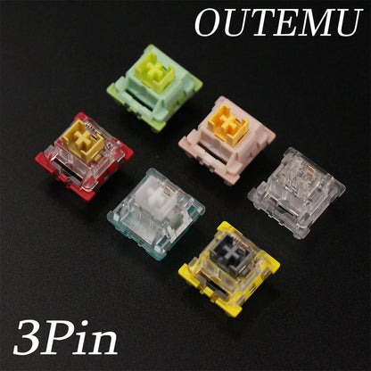 Outemu Switches Mechanical Keyboard Switch 3Pin Silent Clicky Linear Tactile Similar Holy Panda Switch Lube RGB Gaming MX Switch