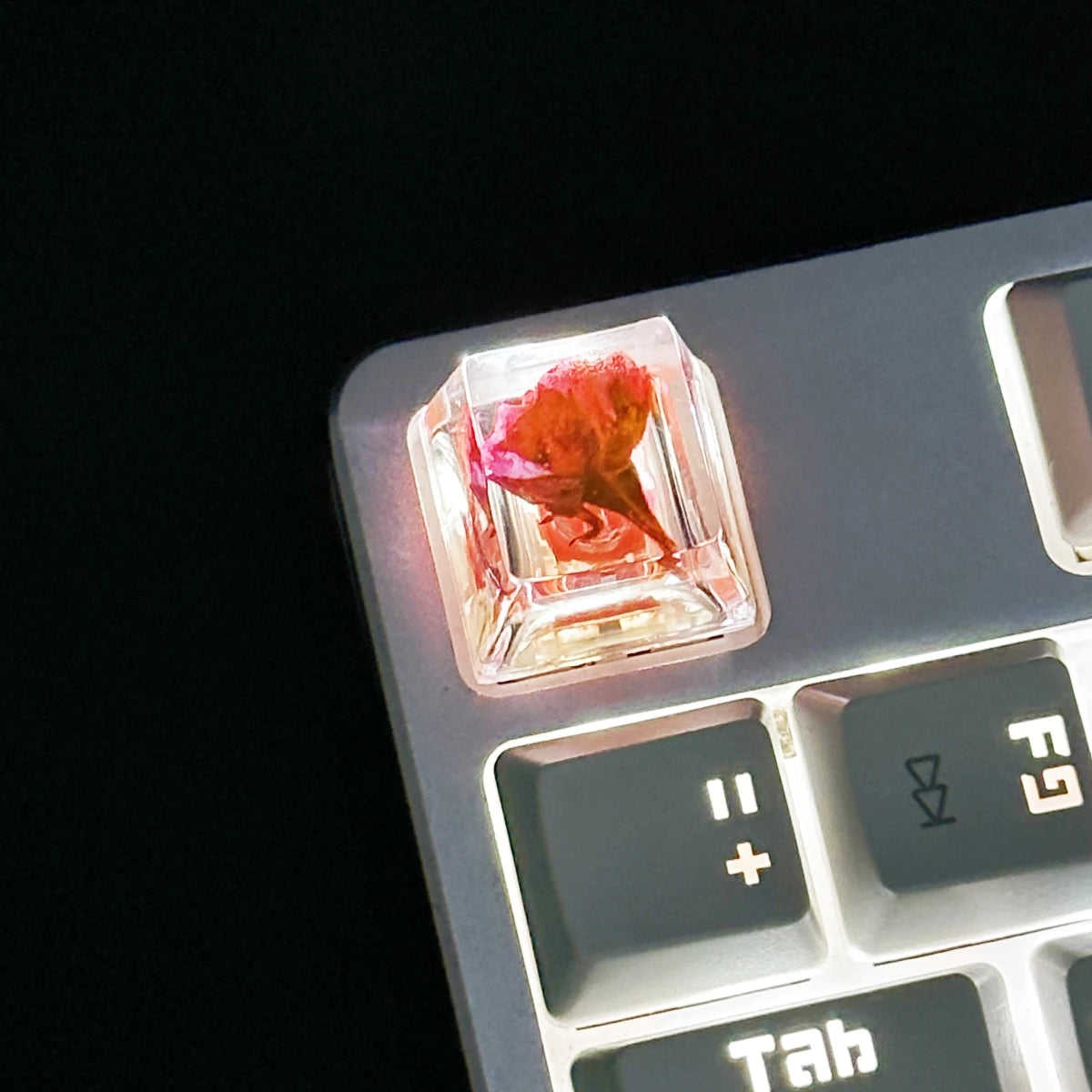 DIY Dry Flower Mechanical Keyboard Key Caps