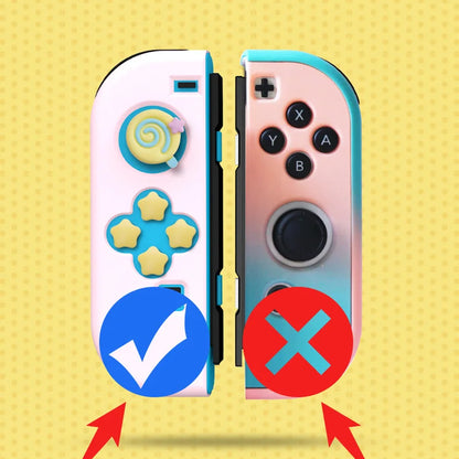 Star ABXY Key Sticker DIY Button Joystick Thumb Stick Grip Cap Cover For Nintendo Switch Oled NS Joy-con Controller Skin Case