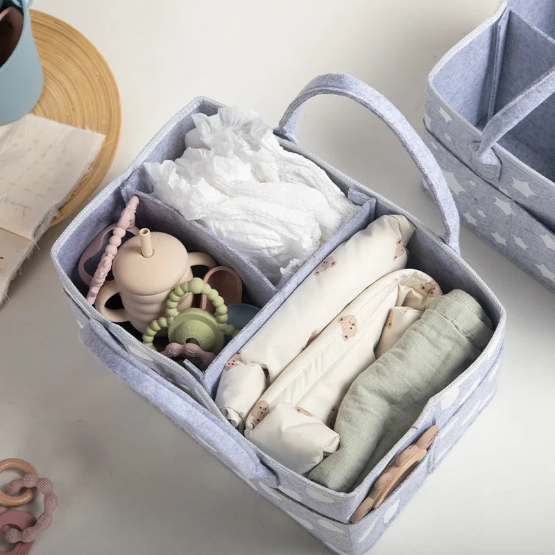 Baby Diaper Organizer Multi-function Infant Nursery Bag Nappy Caddy Bags Portable Baby essentials Storage Handbag for Mom