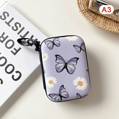 Cute Cartoon Fruit Pattern Headphone Data Cable Storage Bags Charger Power Bank Rectangular Box Zipper Bag Pocket Pouch