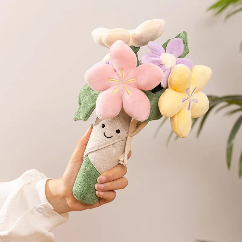 Interesting Hand-held Flowers, Tulips, Potted Plants, Plush Toy Dolls, Cute Soothing Bouquets, Girls’ Graduation Day Gift Dolls