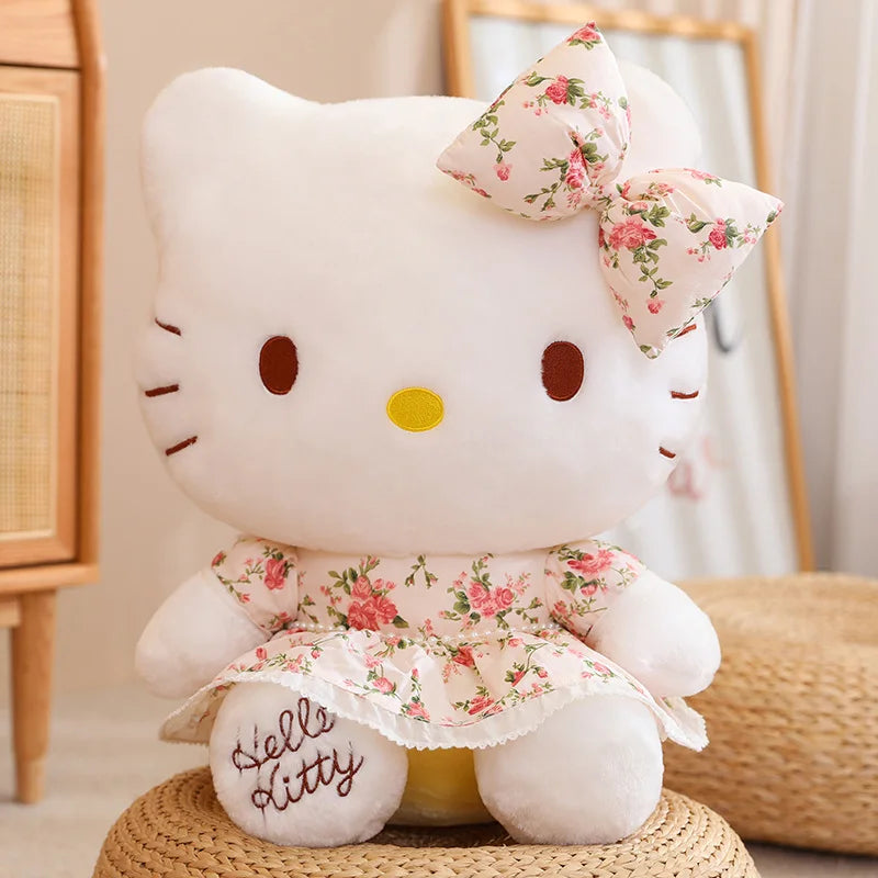 Sanrio Plush Hello Kitty Anime Kuromi Stuffed Toys Hello Kitty Plushier Xmas Gifts For Girls Kawaii My Melody Plush Dolls