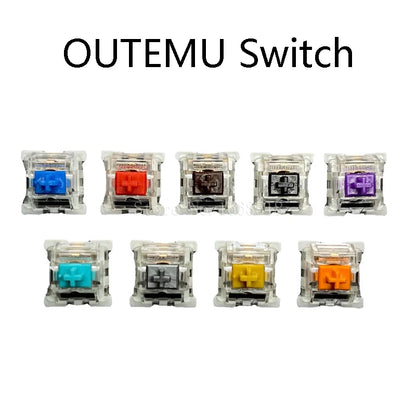 Outemu Switch Mechanical Keyboard Switch 3Pin Clicky Linear Tactile Silent Switches RGB LED SMD Gaming Compatible With MX Switch