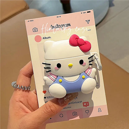 Cute Sanrio Anime Kawaii Hello Kitty For Airpods Pro2 1 3 Headset Cases Girl Gift Wireless Bluetooth Headphone Protective Case