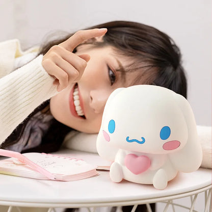 Sanrio Cinnamoroll Night Light Cute Cartoon Girls Soft Silicone Multi-position Tricolor Remote Control Touch Lights Holiday Gift