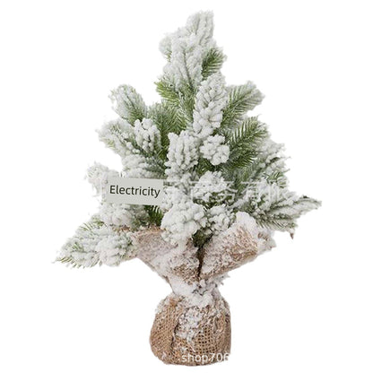 New Arrival Christmas Gift European Style Artificial Hanging Snow Mini Christmas Tree Ornaments Holiday Atmosphere Decorations New