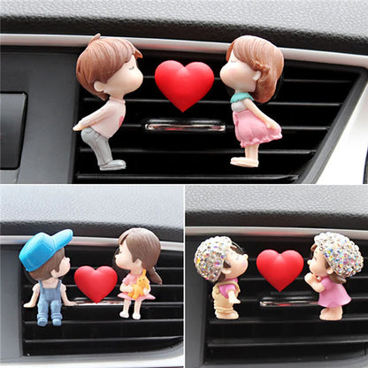 Boy Girl Couple Car Perfume Lovely Air Conditioning Aromatherapy Clip Cute Car Accessories Interior Woman Air Freshener Gift