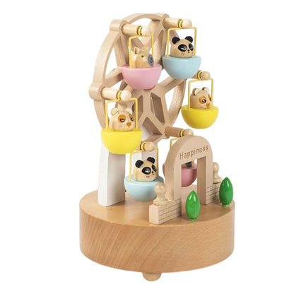 Music Movement with Small Swinging Animal Carousel Music Box for Holiday