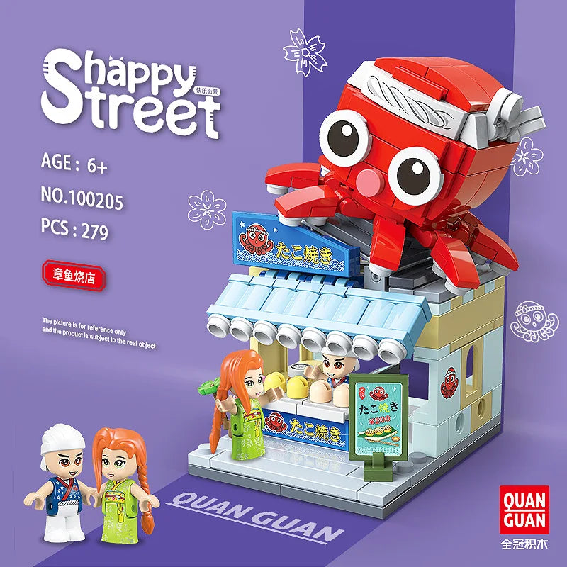 House Building Blocks Mini City Store Street View Snack Street Children's Toys Boys and Girls Gifts Compatible With Lego