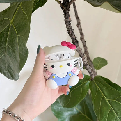 3D Cartoon Sanrio Hello Kitty For Apple Airpods 1/2/3 Generation Airpods Pro/Pro2 Wireless Bluetooth Headphone Protective Case