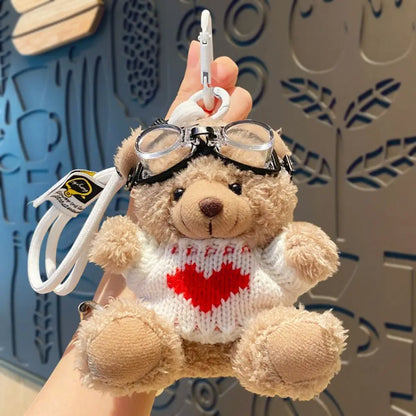 Cartoon Brown Bear Doll Plush Bear Pendant Bag Accessories Cute Plush Hangings Hangings Ornament Bag Pendant