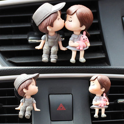 Boy Girl Couple Car Perfume Lovely Air Conditioning Aromatherapy Clip Cute Car Accessories Interior Woman Air Freshener Gift