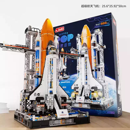 JAKI Space Rocket Space Shuttle To Explore The Moon Space Rocket Build Model Adult Children'S Building Blocks Toy