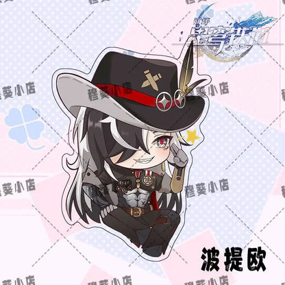 Honkai:Star Rail Boothill Jade Live Broadcast Guest Or Host Magnetic Sofa Sitting Character Acrylic Fridge Sticker Desk Ornament