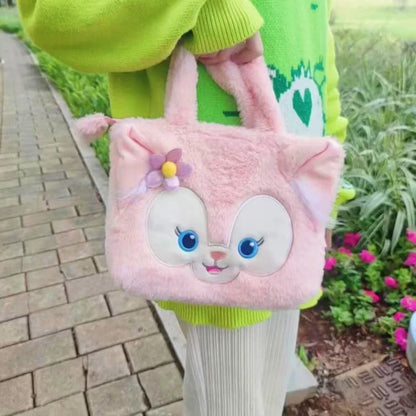 Cartoon Anime Plushie Shoulder Bag Kawaii My Melody Kittys Kuromi Cinnamoroll Soft Plush Handbag Children All-Match Tote Gifts