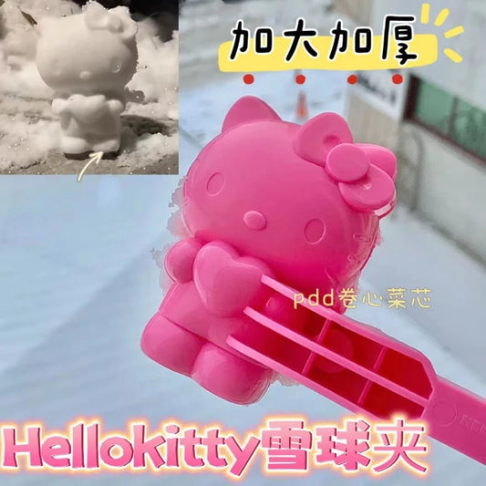 NEW Hello Kitty Sanrio Kawaii Cute Cartoon Snowball Mold Snowball Fight Snow Tools Children's Antifreeze Hand Toys Wholesale