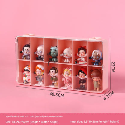 Pop Mart Storage Box Dustproof Large Acrylic Storage Cabinet PopMart Hand-Made Blind Box Storage Display Stand