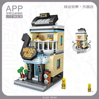 LOZ Blocks Cute Mini Street Store Children Educational Toys Small Shop Brinquedos Model  Building Bricks Girl Gifts 1621 - 1652