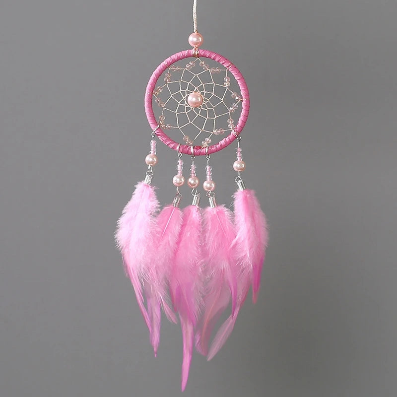 Dream Catcher Car Hanging Ornaments Feather Car Mirror Pendant Car Accessories For Girls Home Auto Interior Decor Car Pendants