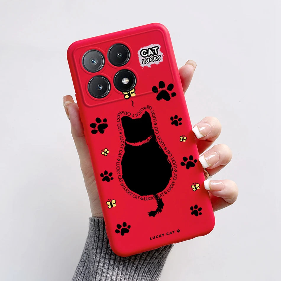 For Xiaomi Poco X6 Pro 5G Case Cute Cartoon Cat Frog Cover Soft TPU Phone Case For Xiaomi Poco X6 PocoX6 Pro X6Pro Fundas Bumper