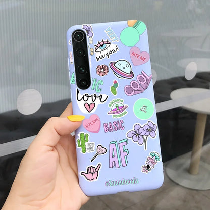 Case For Xiaomi Mi Note 10 Lite Back Cover Protective TPU Silicone Funda Fashion Flower Coque For Xiaomi Note 10 Lite Capa 6.47"