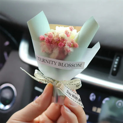 Car Dried Flower Bouquet Car Fragrance Air Outlet Dried Flower Mini Valentine's Day Gift Car Fragrance Bouquet Lucky Decoration