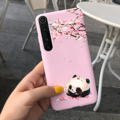 Case For Xiaomi Mi Note 10 Lite Back Cover Protective TPU Silicone Funda Fashion Flower Coque For Xiaomi Note 10 Lite Capa 6.47"