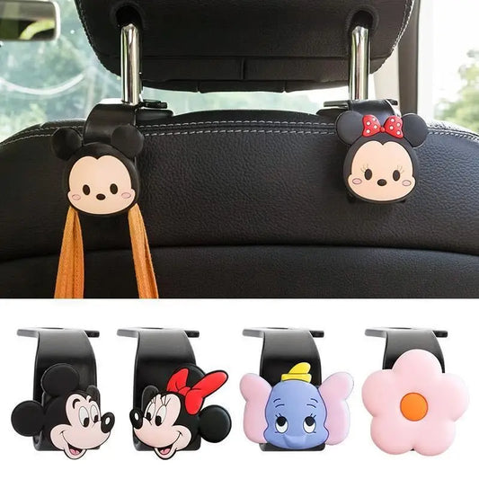 Cartoon Creativity Car Accessories Mickey Minnie Mouse Car Interior Decor Accessories Individuality Seat Hook Car Hook Kawaii