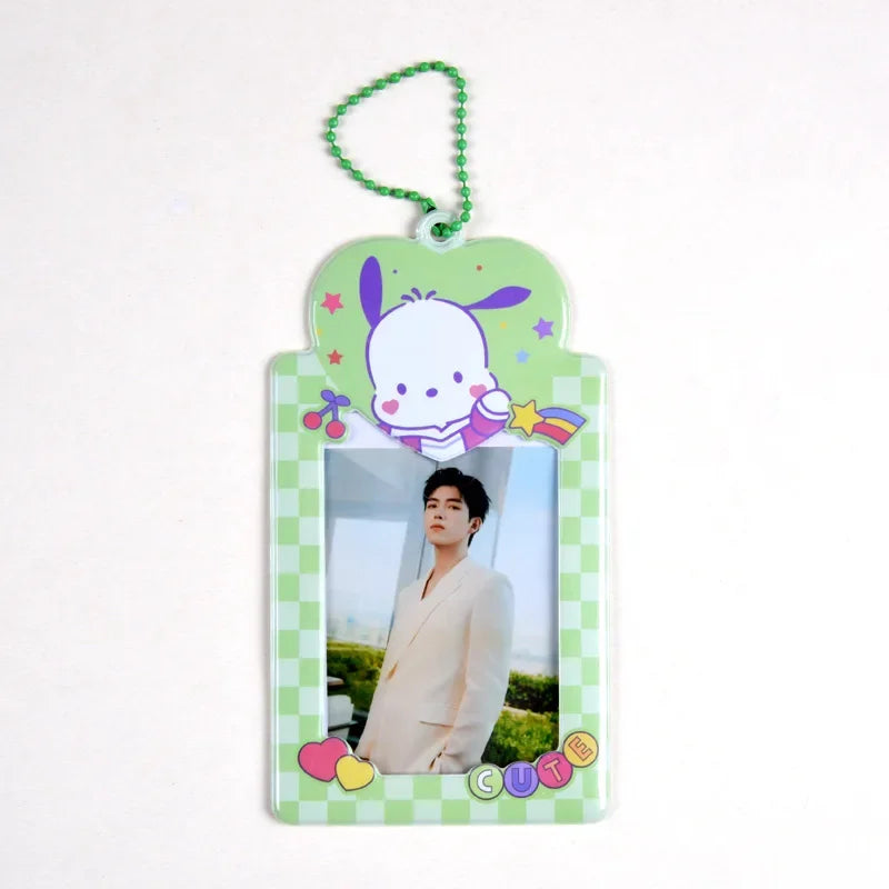 Sanrios Kuromi Cinnamoroll Purin Dog Photocard Bag Cute Cartoon My Melody Card Holders Student Id Credit Card Storage Case Bag