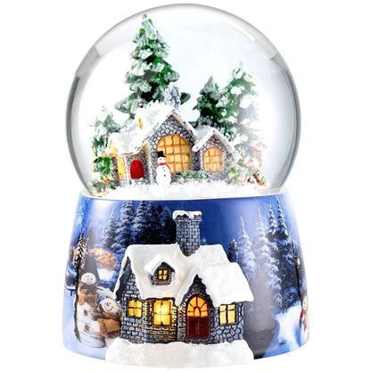 Snowflake Music Octave Box, Rotating Snow Crystal Ball, Miniatures Figurine, Christmas Decorations, Birthday Gifts, Home Decor