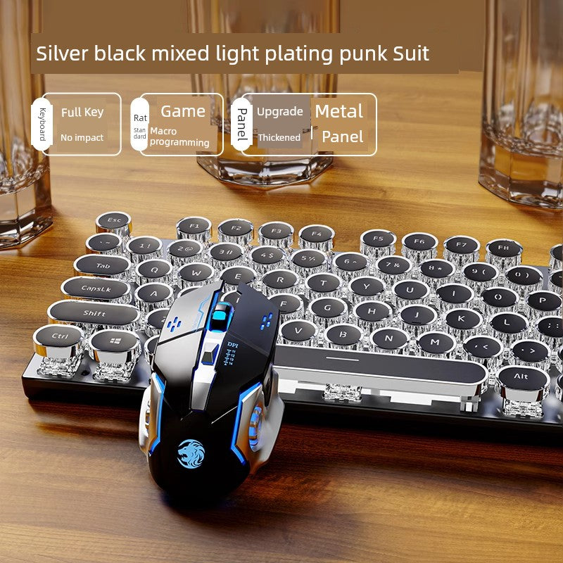 Dazzling E104 Retro Wired Keyclick Mechanical Keyboard