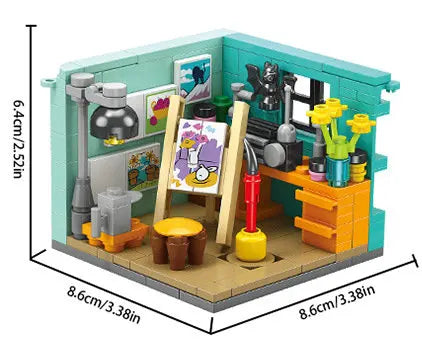 House Building Blocks Mini City Store Street View Snack Street Children's Toys Boys and Girls Gifts Compatible With Lego