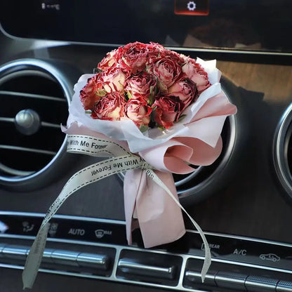 Dried Flower Car Air Freshener Automotive Air Conditioning Outlet Perfume For Girls Bouquet Auto Vent Clip Car Accessories