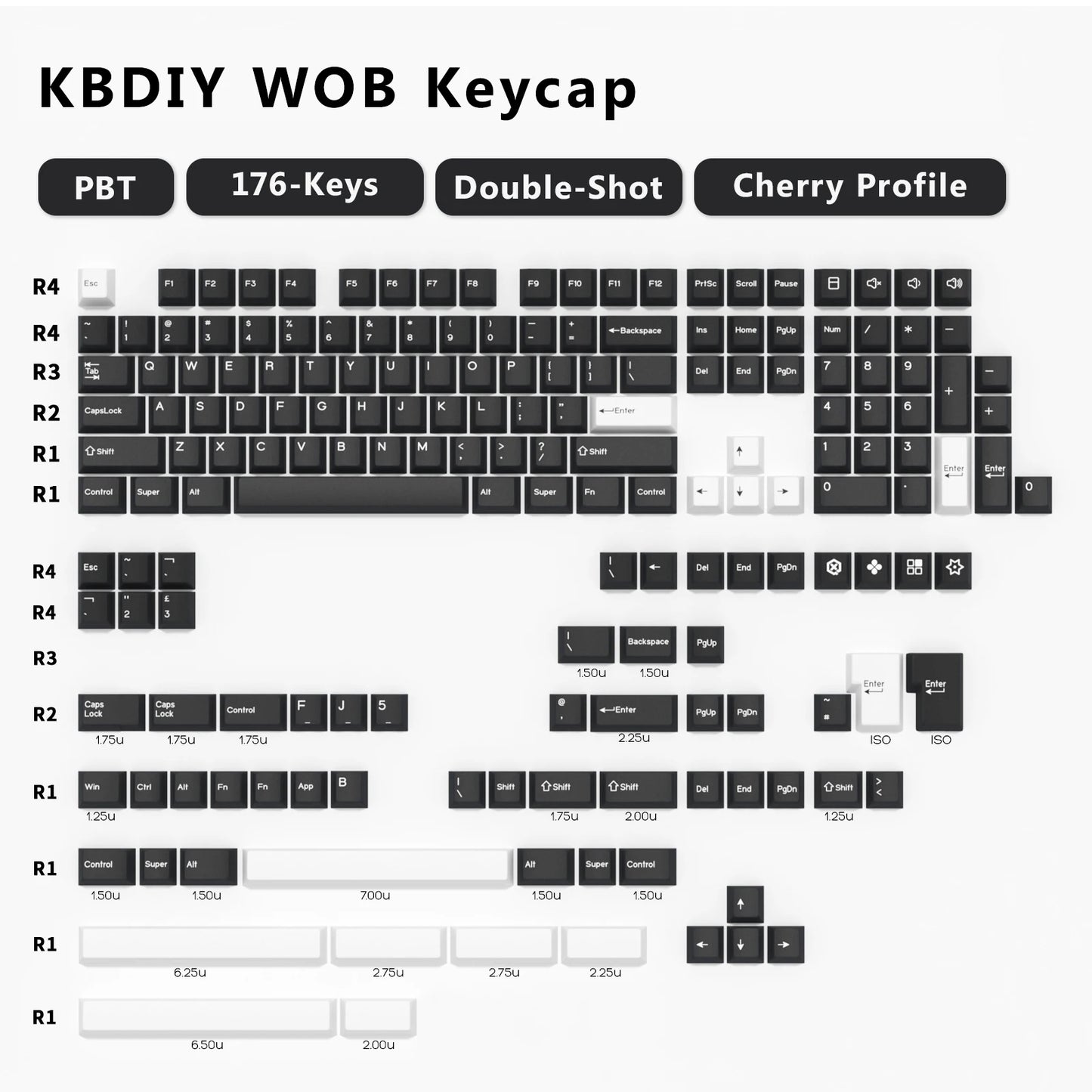 KBDiy GMK Keycap Double Shot GMK Olivia Shoko Jamon WOB Red Samurai Botanical PBT Keycaps Cherry Profile for Mechanical Keyboard