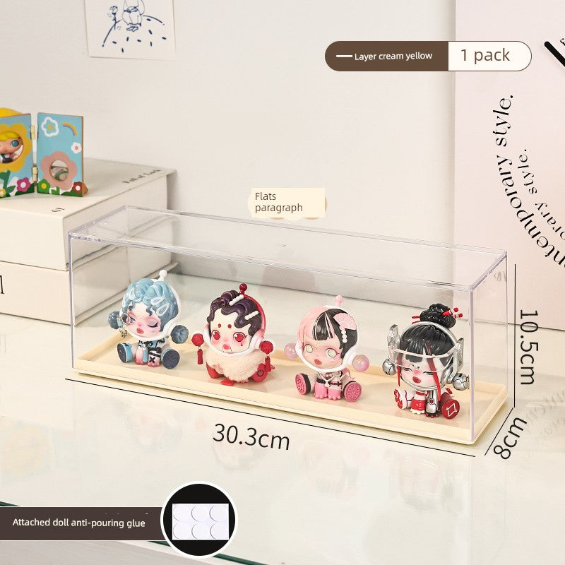 Blind Box Display Box Acrylic Display Stand Storage Cute Grain Small Ornaments Pop Mart Display Cabinet Hand Office Storage Box