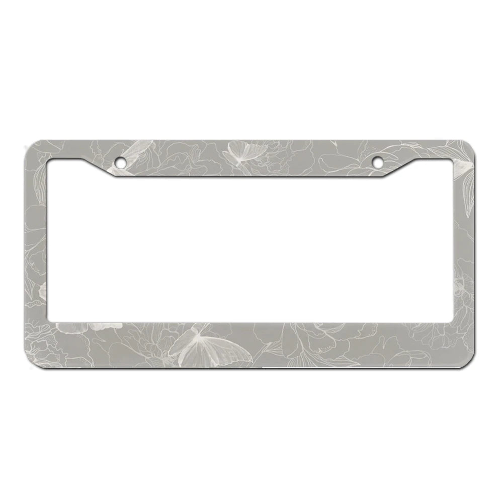 1 piece of aluminum alloy car decoration for license plate frame in the United States, Canada, Mexico