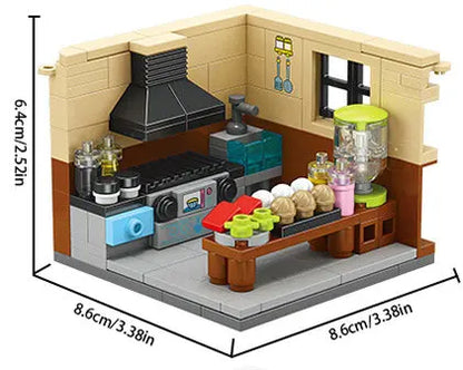 House Building Blocks Mini City Store Street View Snack Street Children's Toys Boys and Girls Gifts Compatible With Lego