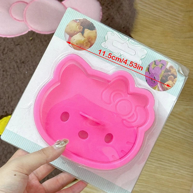 Kawaii Hello Kitty Biscuit Mold Anime Sanrio KT Cat DIY Chocolate Cookie Cutters Baking Accessories Cake Mold