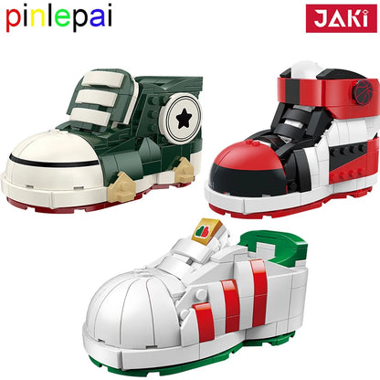 Pinlepai Jaki Building Blocks Sneaker Bricks Brick Building Block Set Shoe Decoration Plastic Moc Sports Toys For Children