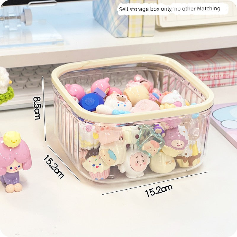 Cute Tablets Dustproof with Cover Minimalist Storage Box Girls' Desktop