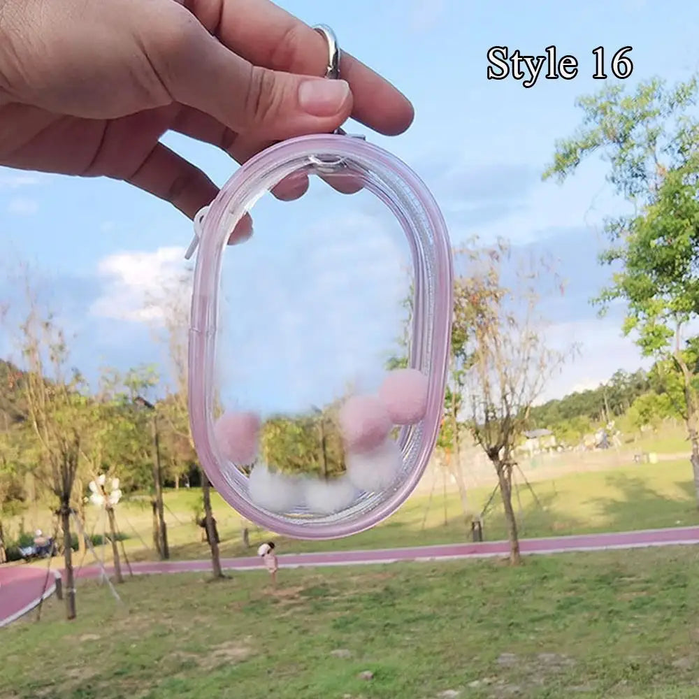 Jewelry Organizer Transparent Storage Box Pouch Mystery Box Keychain Bag Storage Case Thicken Wallet Cute Doll Bag Organization