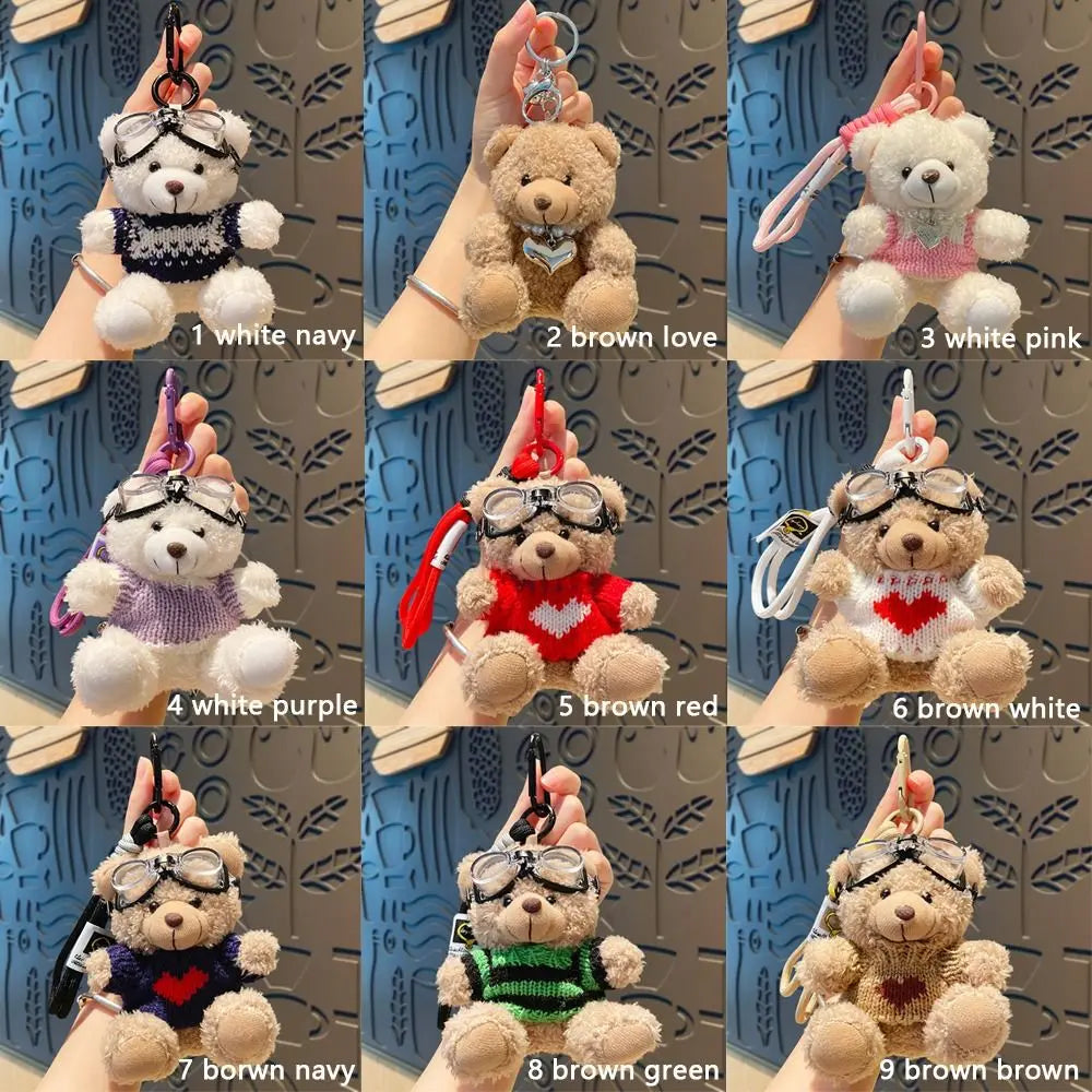 Cartoon Brown Bear Doll Plush Bear Pendant Bag Accessories Cute Plush Hangings Hangings Ornament Bag Pendant