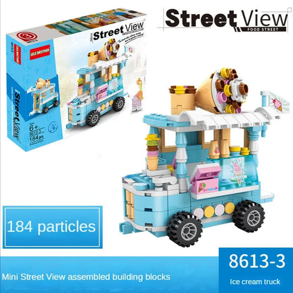 House Building Blocks Mini City Store Street View Snack Street Children's Toys Boys and Girls Gifts Compatible With Lego