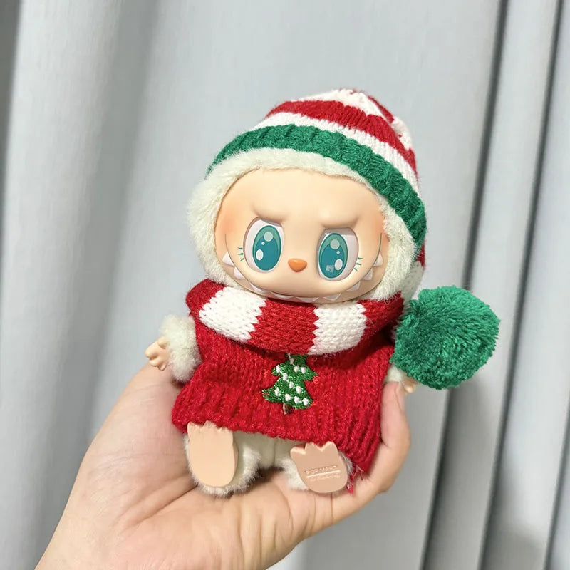 Cute Mini Plush Doll'S Clothes 17cm Labubu II Idol Dolls Sitting Party Outfit Accessories For Korea Kpop Exo Clothing DIY Gift