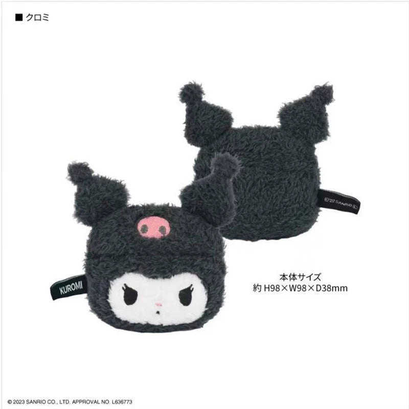 Kawaii Cute Sanrio Kuromi Cinnamoroll My Melody Earphone Storage Bag Cartoon Plush Protective Case Suitable For Airpods Pro 1 2