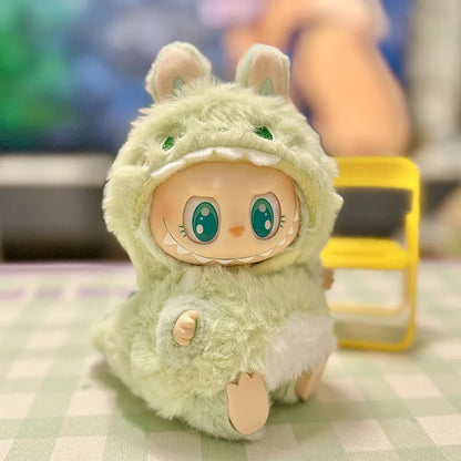 17cm Labubu I II Idol Dolls Clothes Cute Hoodie Mini Plush Doll Sitting Party Outfit Fashion Clothing Korea Kpop Exo DIY Gifts