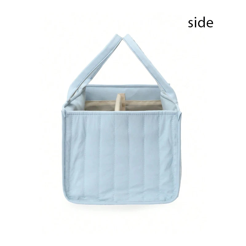 Handheld layered high-capacity mother and baby mommy bag, waterproof and portable embroidered diamond grid splicing bag, baby di